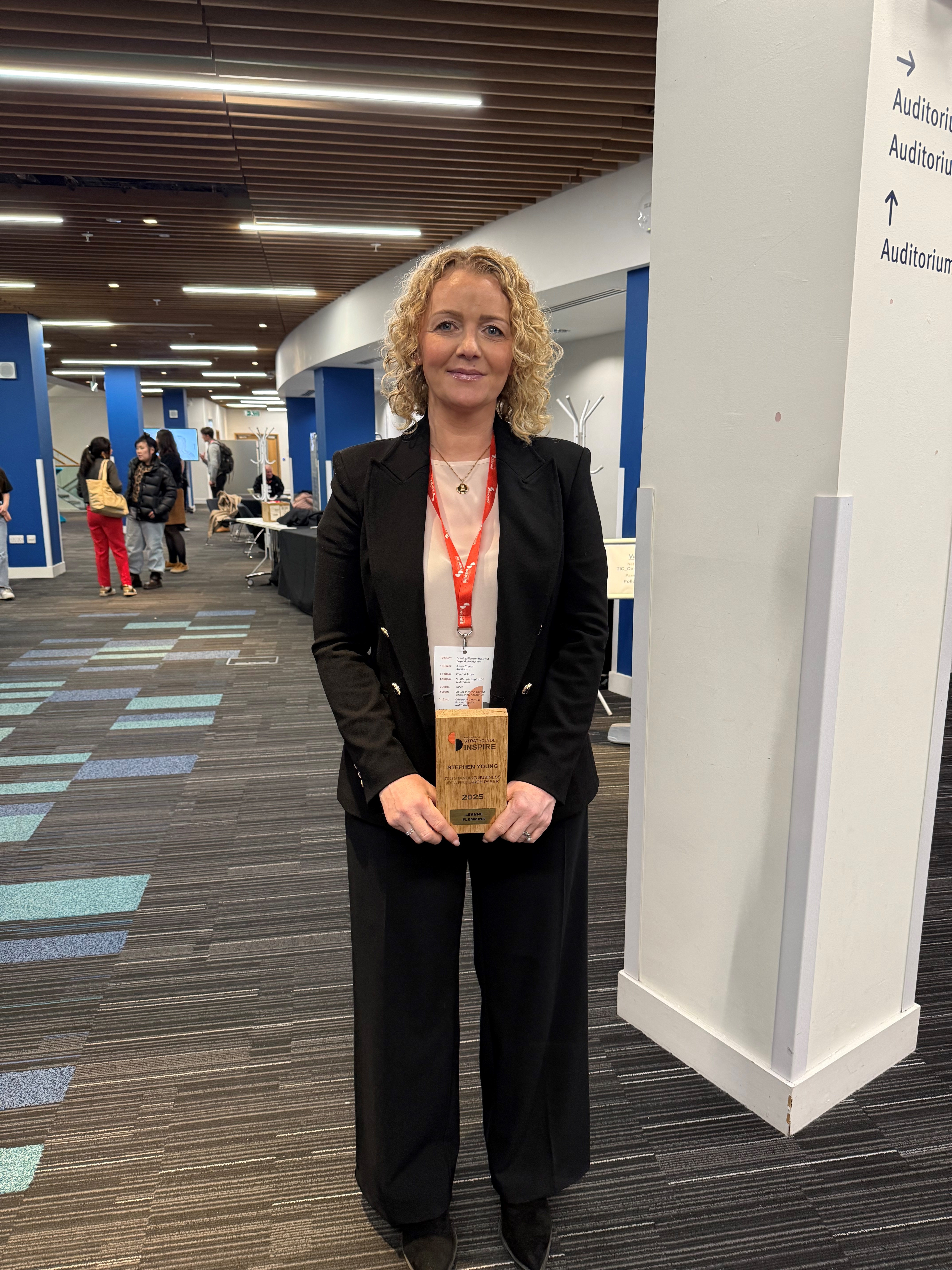 Professor Leanne Fleming awarded Stephen Young Award for Outstanding Business Idea Research Paper